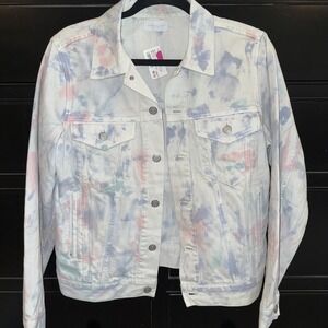 John Elliot‎ Rodeo Denim Jacket Light Pastels Small Splatter Design NWT Push Pop